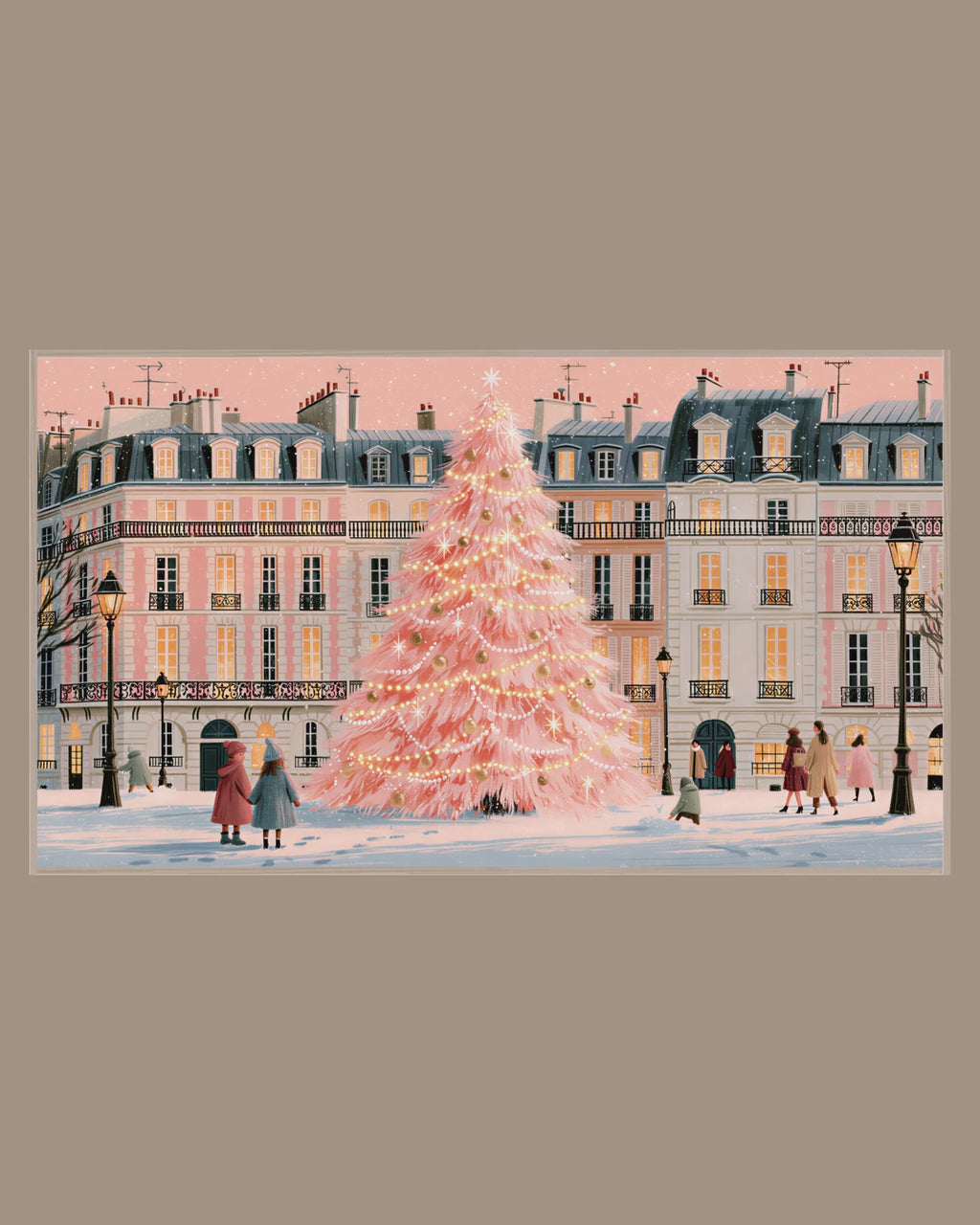 Video of the Paris Pink Tree Glow Frame TV art in a room