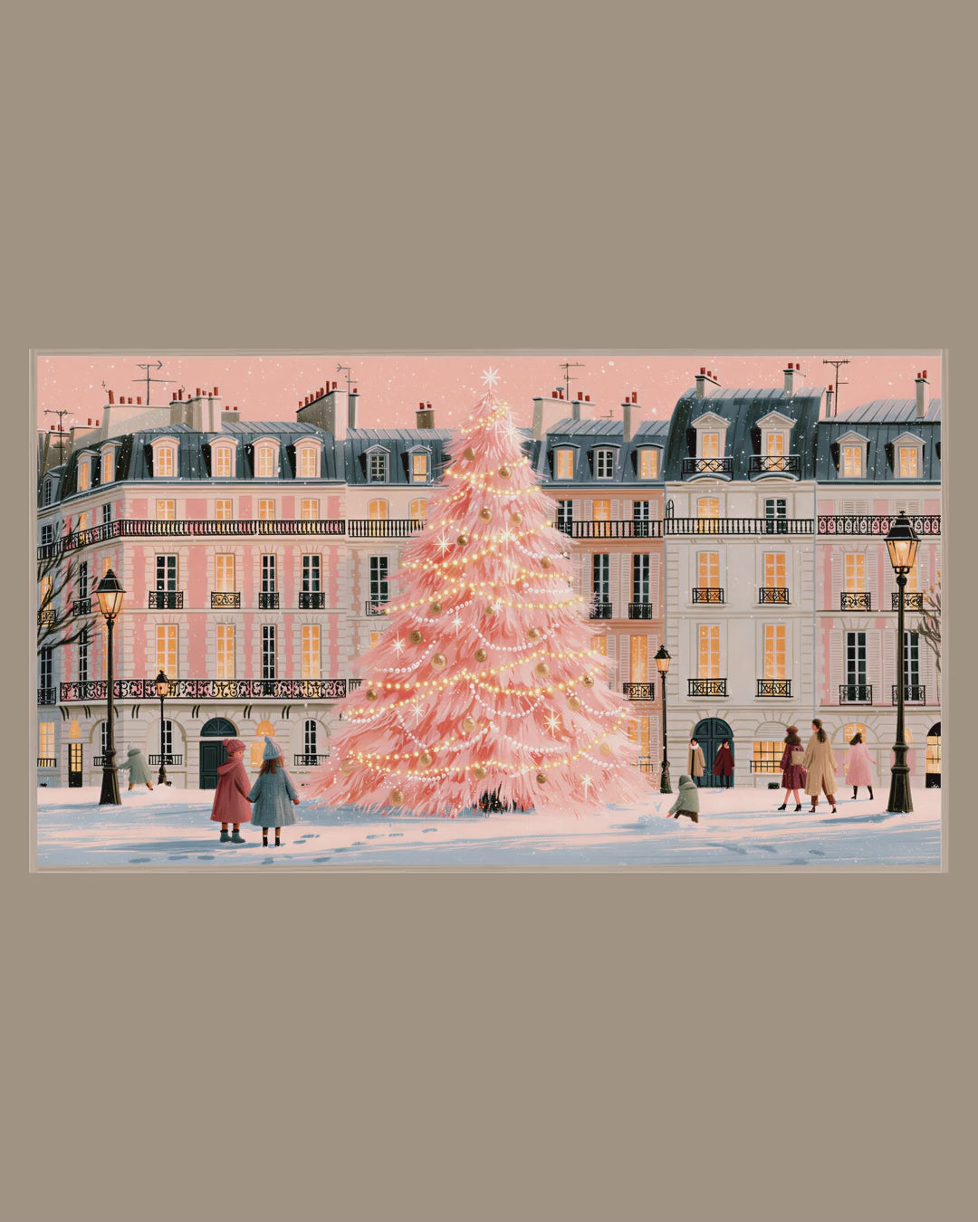 Video of the Paris Pink Tree Glow Frame TV art in a room