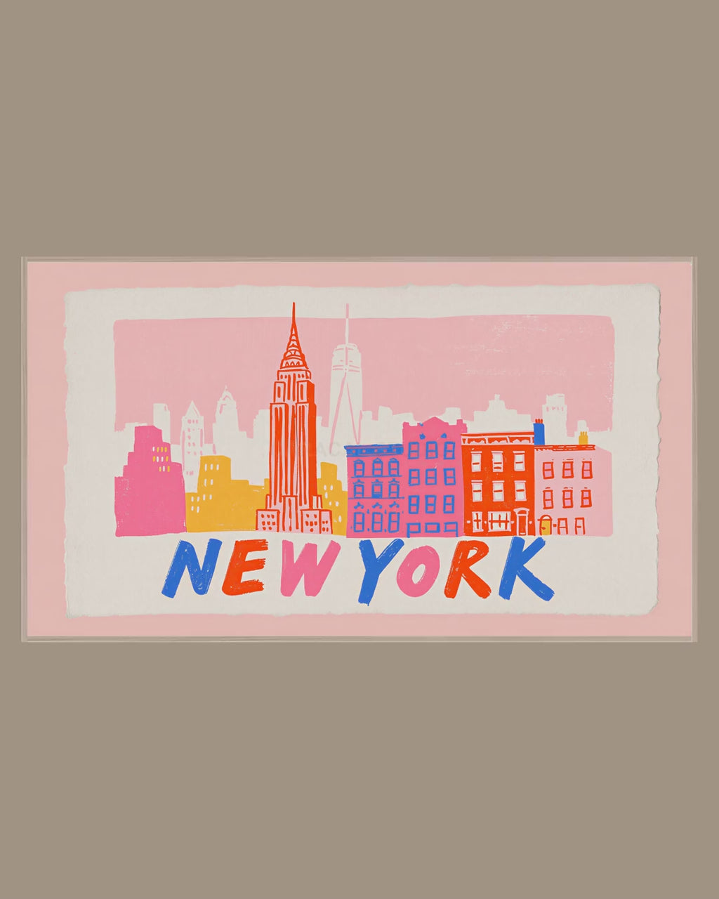 Video of the New York Skyline Letters Frame TV art in a room