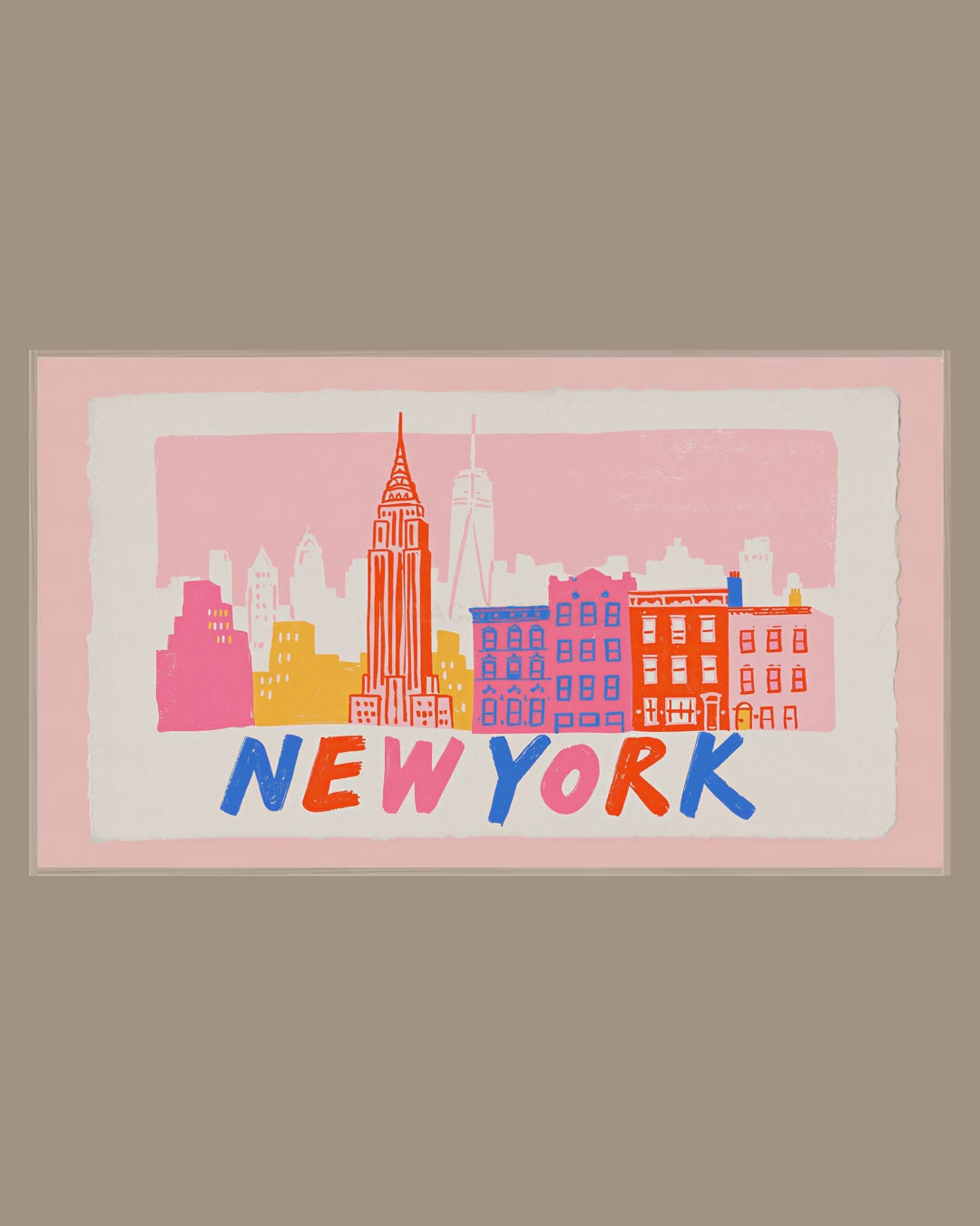 Video of the New York Skyline Letters Frame TV art in a room