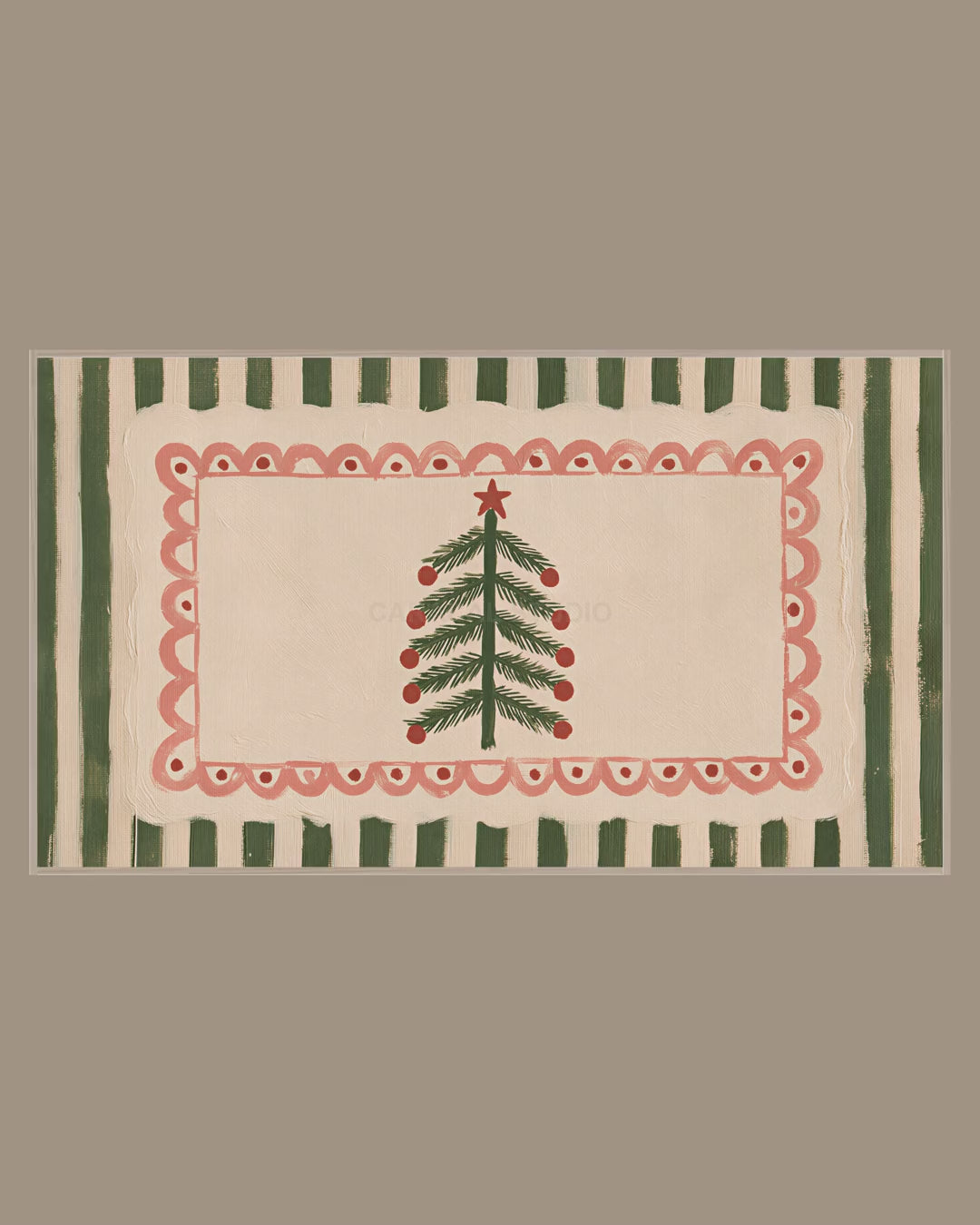 Video of the Scalloped Folk Tree Frame TV art in a room