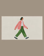 Video of the Pink Check Stroll Frame TV art in a room