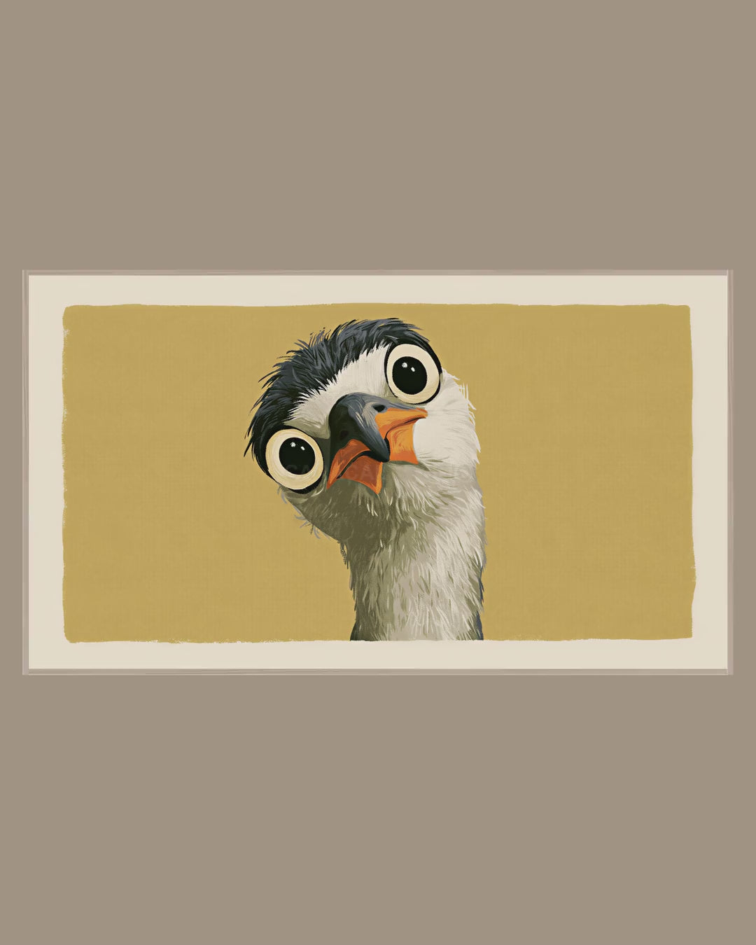 Video of the Big Eyed Night Heron Frame TV art in a room