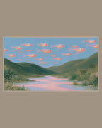 Video of the Fish in the Sky Frame TV art in a room