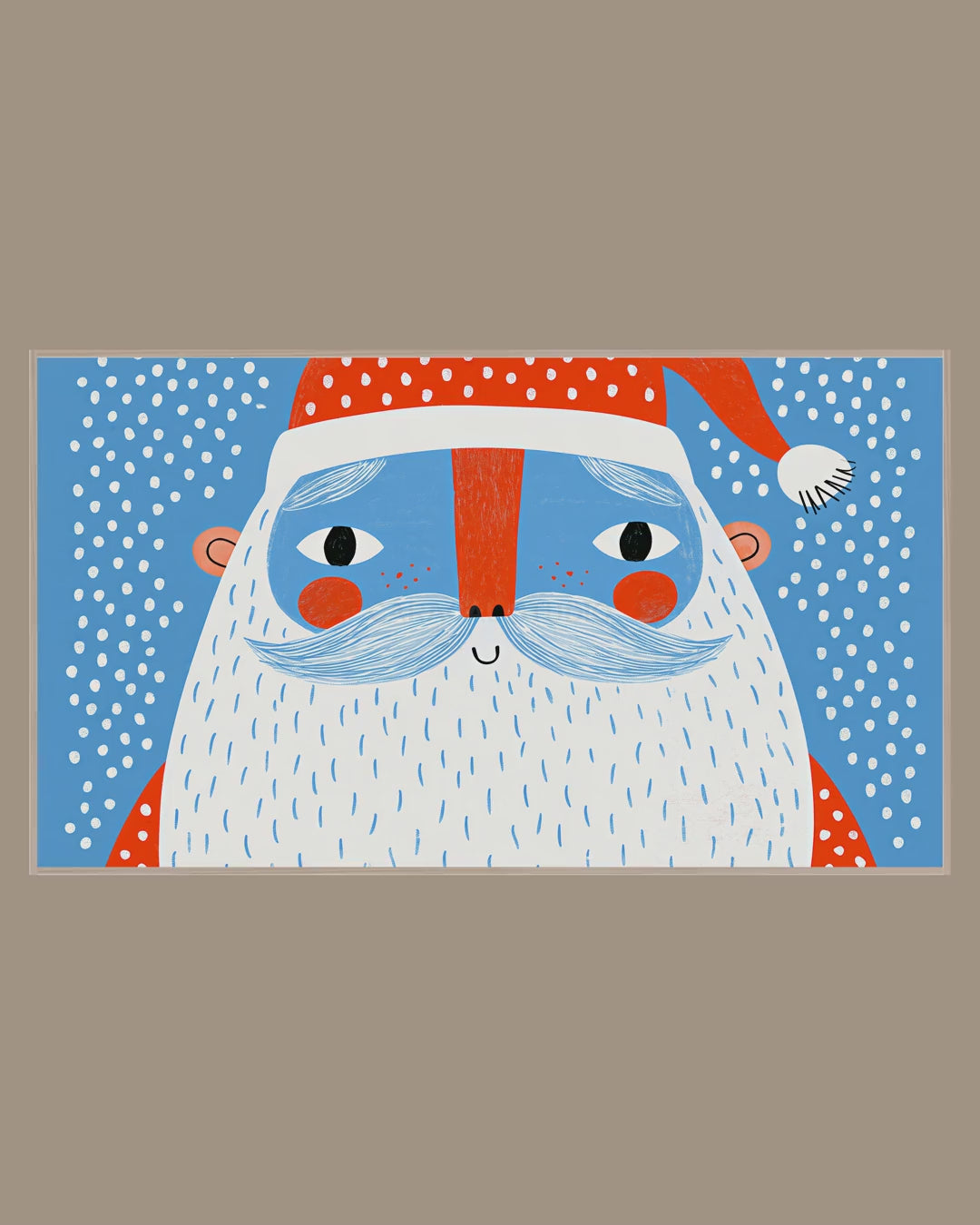 Video of the Polka Dot Santa Frame TV art in a room