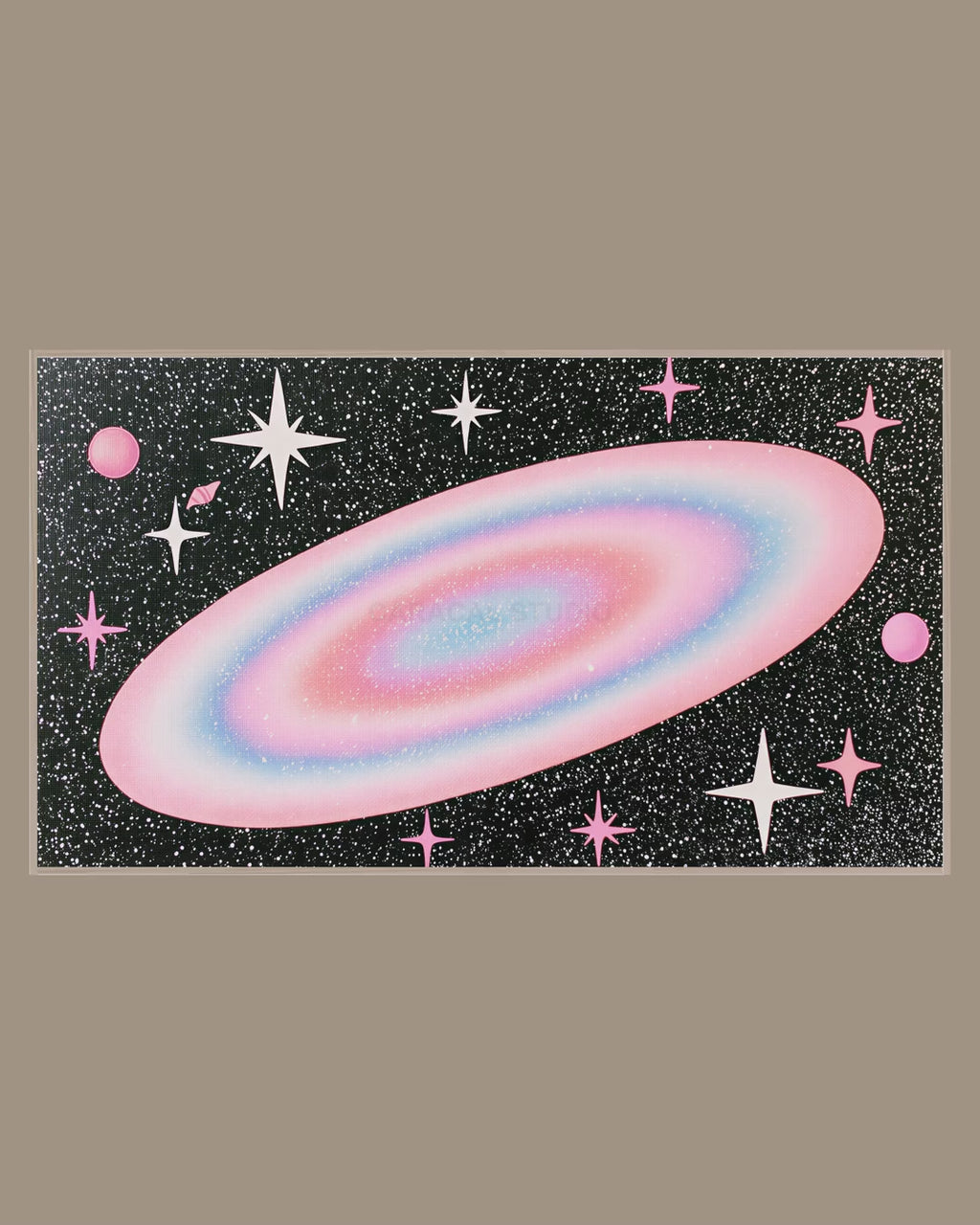 Video of the Pastel Pink Galaxy Frame TV art in a room