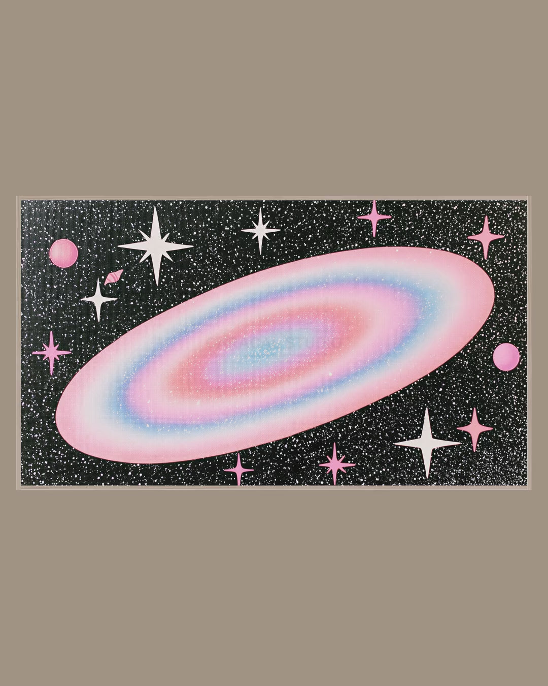 Video of the Pastel Pink Galaxy Frame TV art in a room