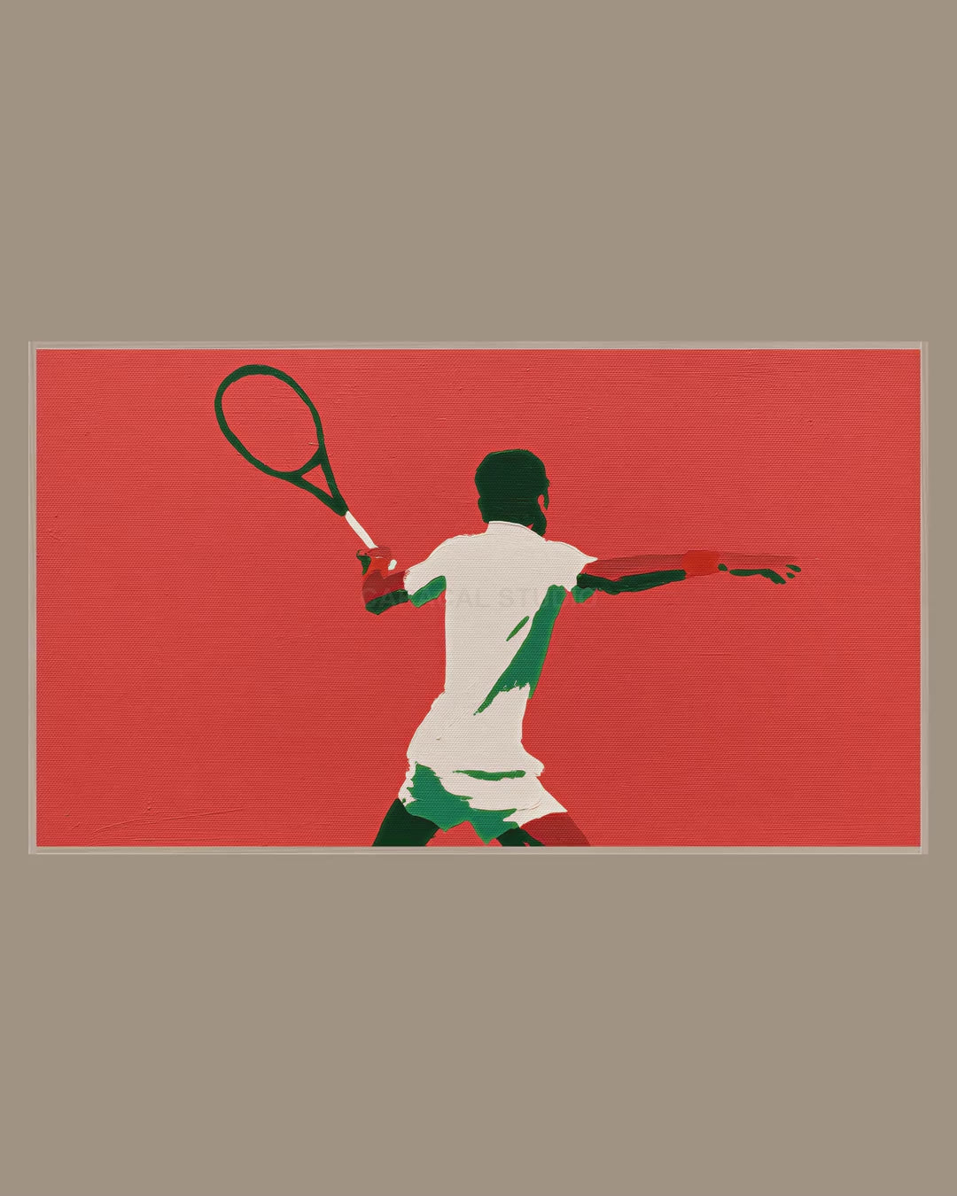 Video of the Tennis Swing Silhouette Frame TV art in a room