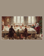 Video of the Santa at the Table Frame TV art in a room