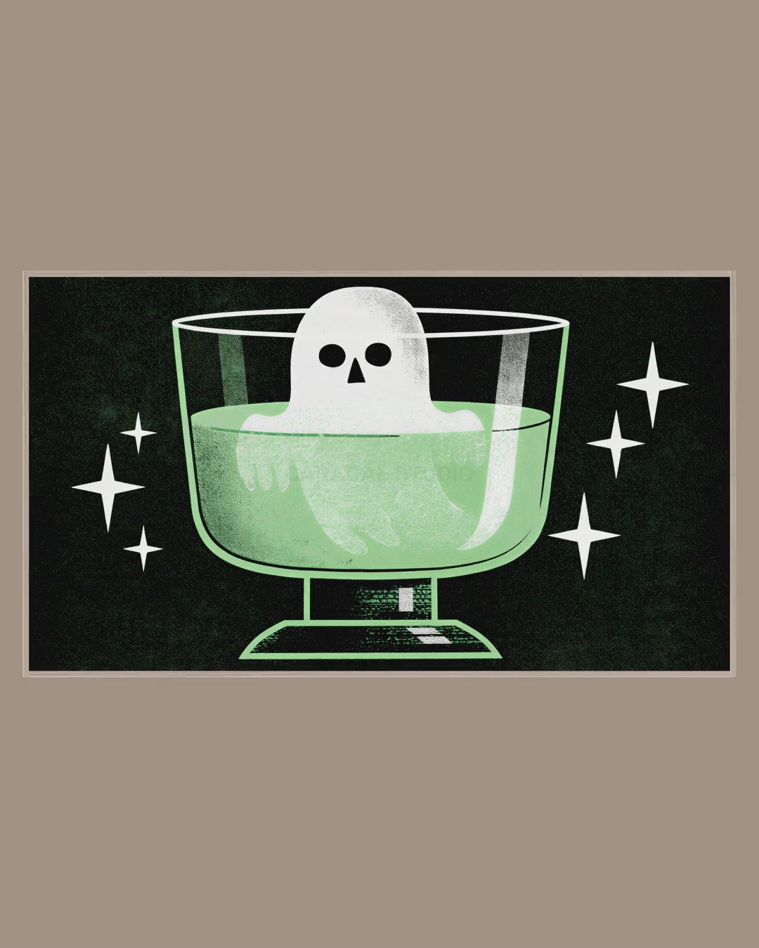 Video of the Potion Glass Ghost Frame TV art in a room