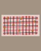Video of the Blush Gingham Stars Frame TV art in a room