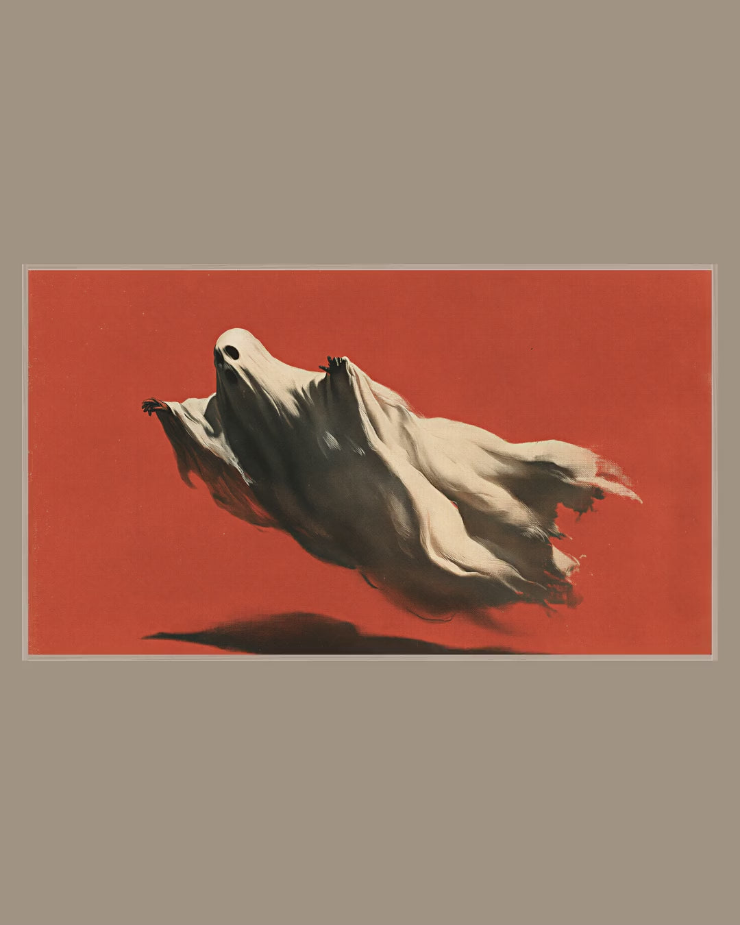 Video of the Flying Ghost on Red Frame TV art in a room