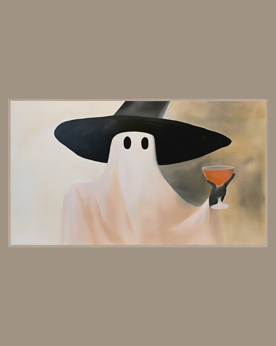 Video of the Cocktail Hour Ghost Frame TV art in a room