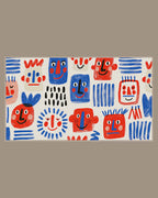 Video of the Doodle Face Pattern Frame TV art in a room