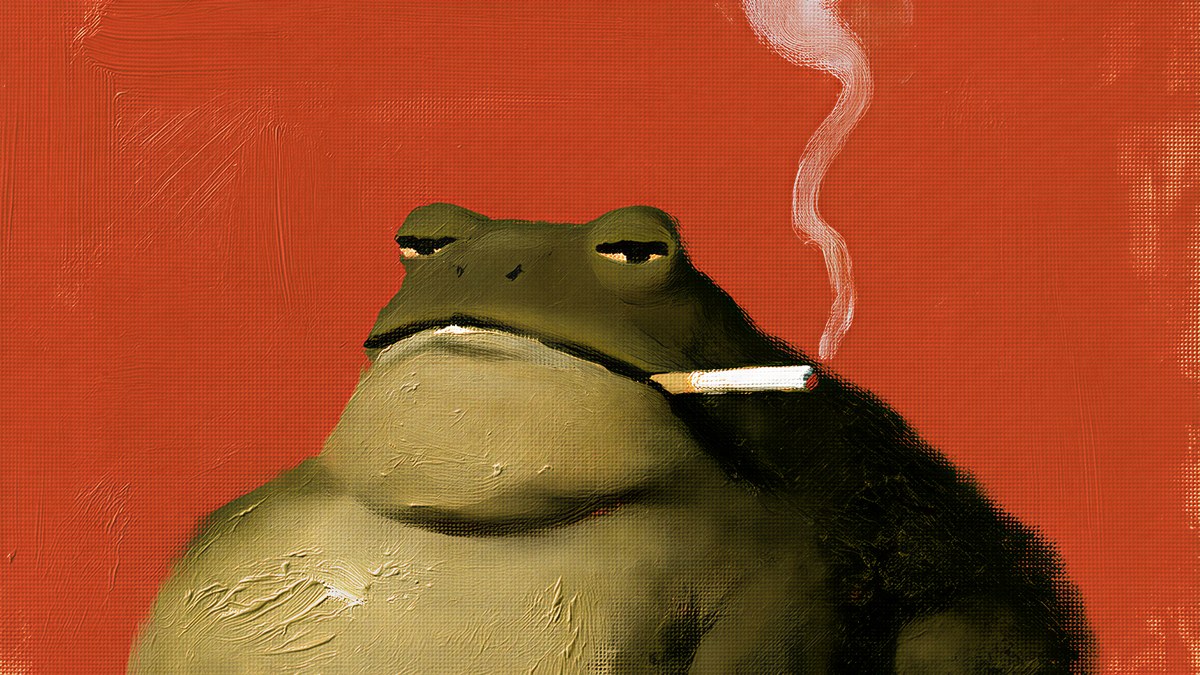 Smoking Toad on Red artwork