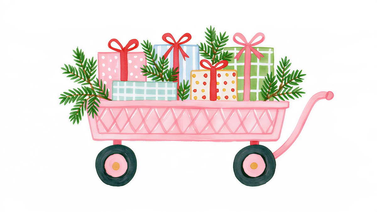 Pink Gift Wagon artwork