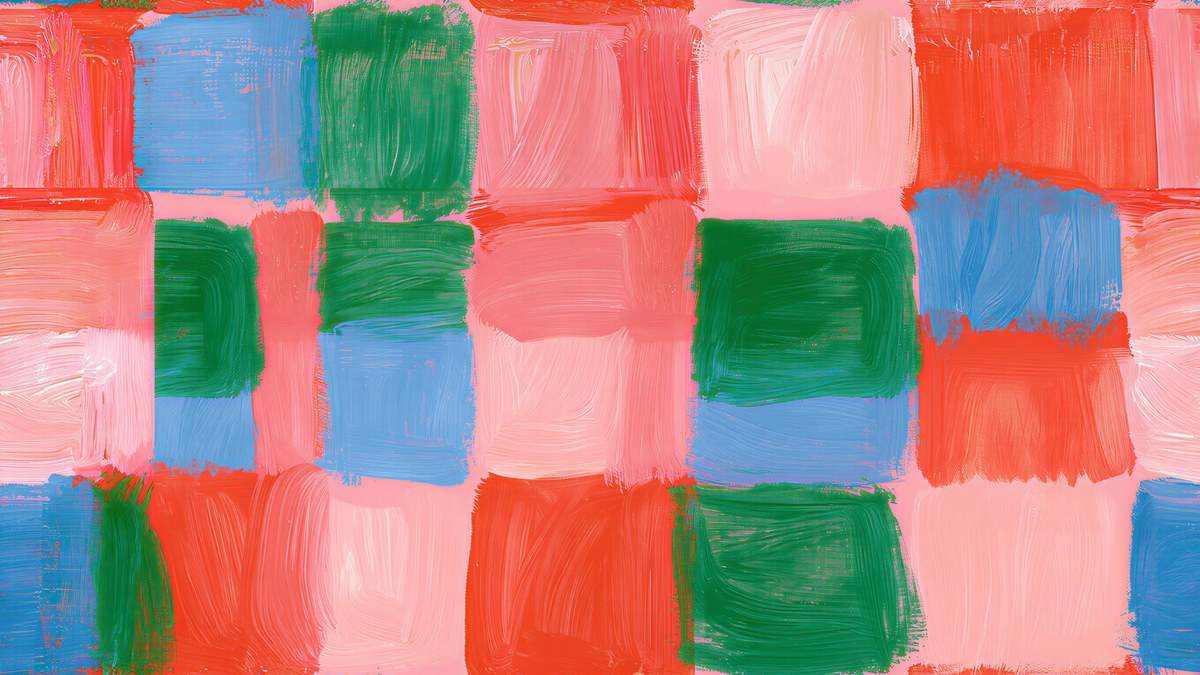 Brushstroke Color Checks artwork