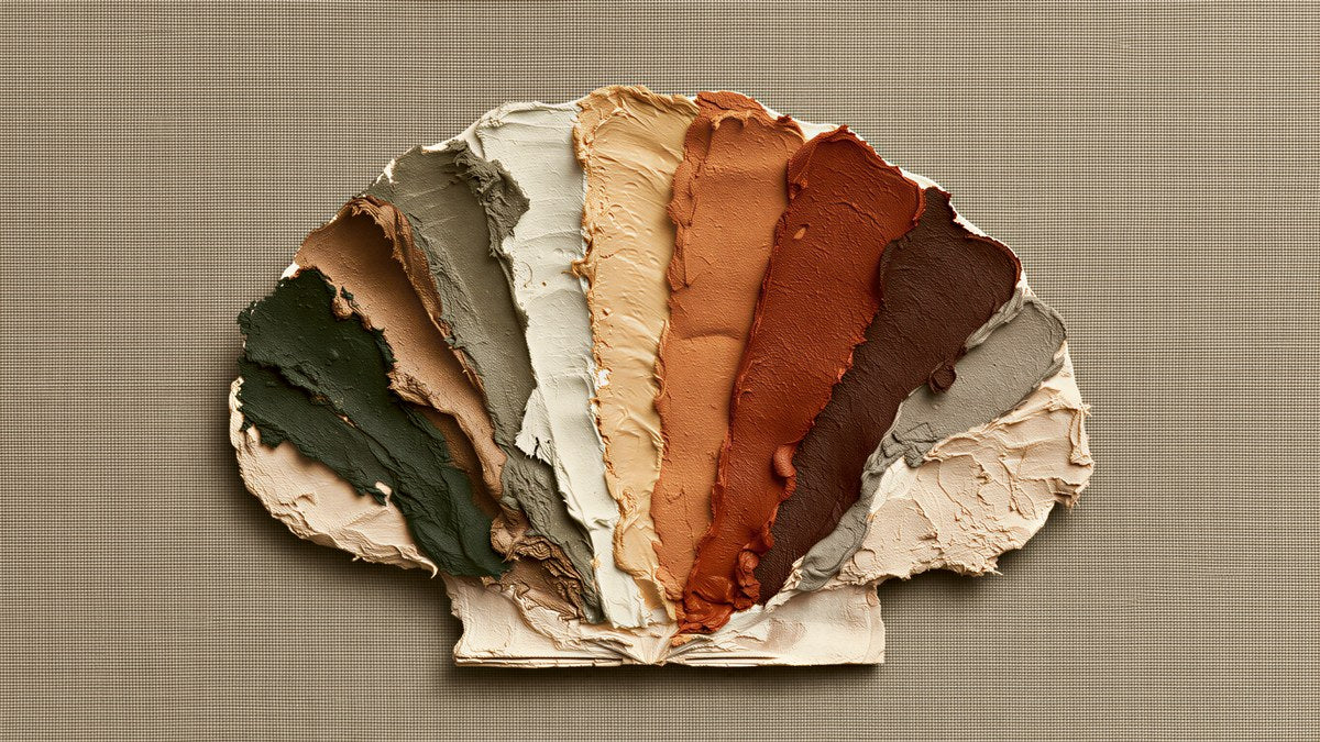 Earthy Impasto Seashell artwork