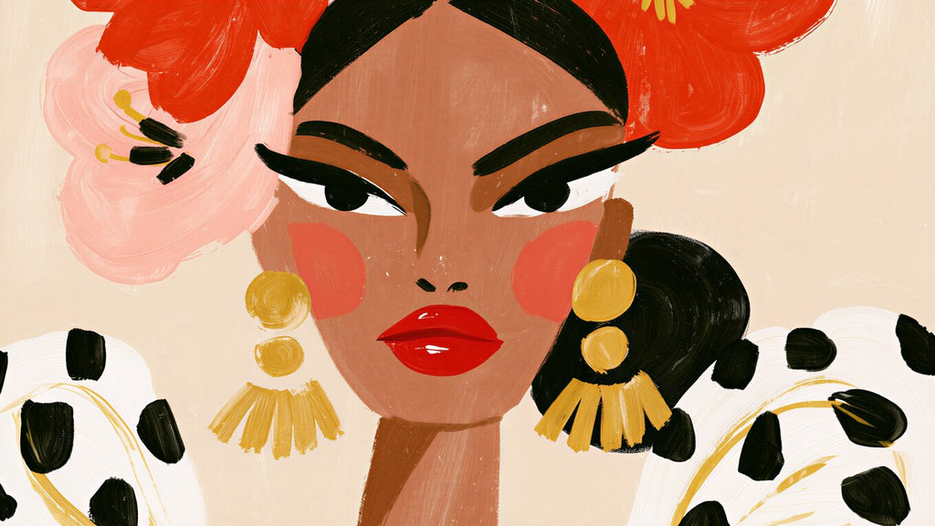 Gold Earring Glamour artwork