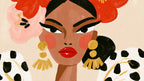 Gold Earring Glamour artwork