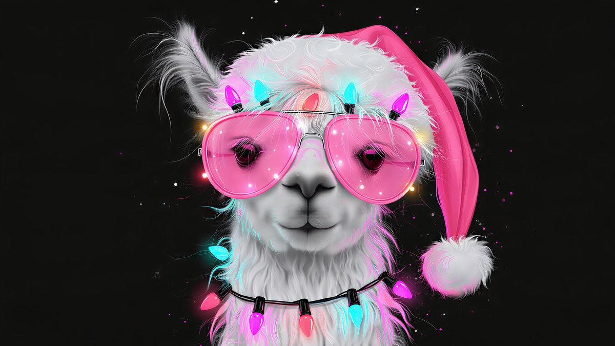 Pink Shades Llama artwork