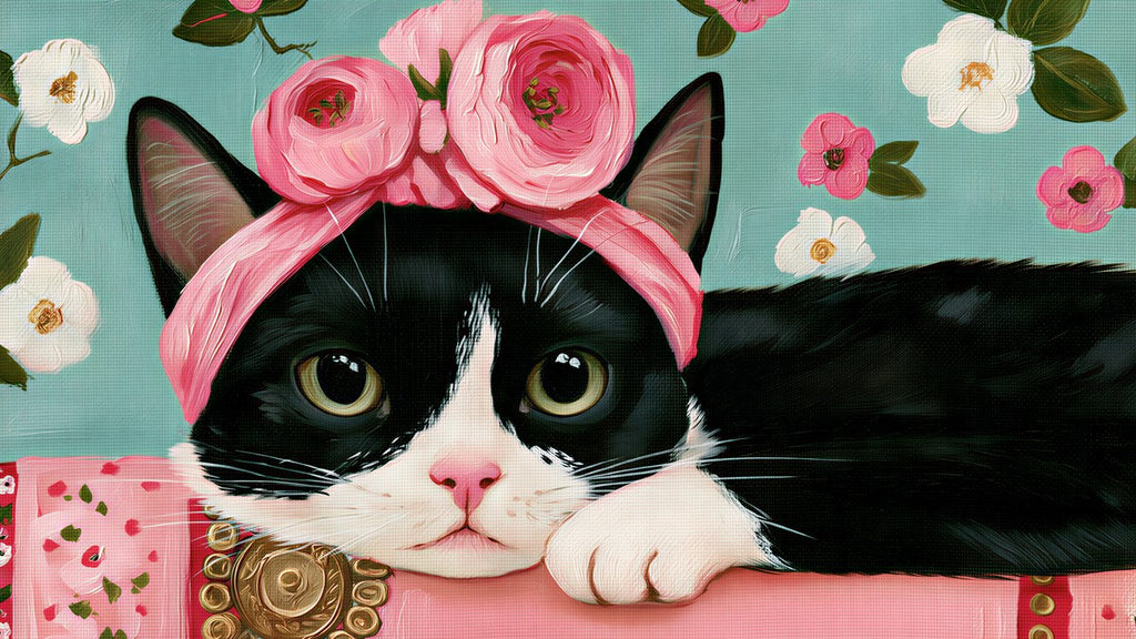 Rose Crown Cat artwork