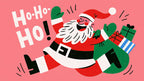 Leaping Santa artwork