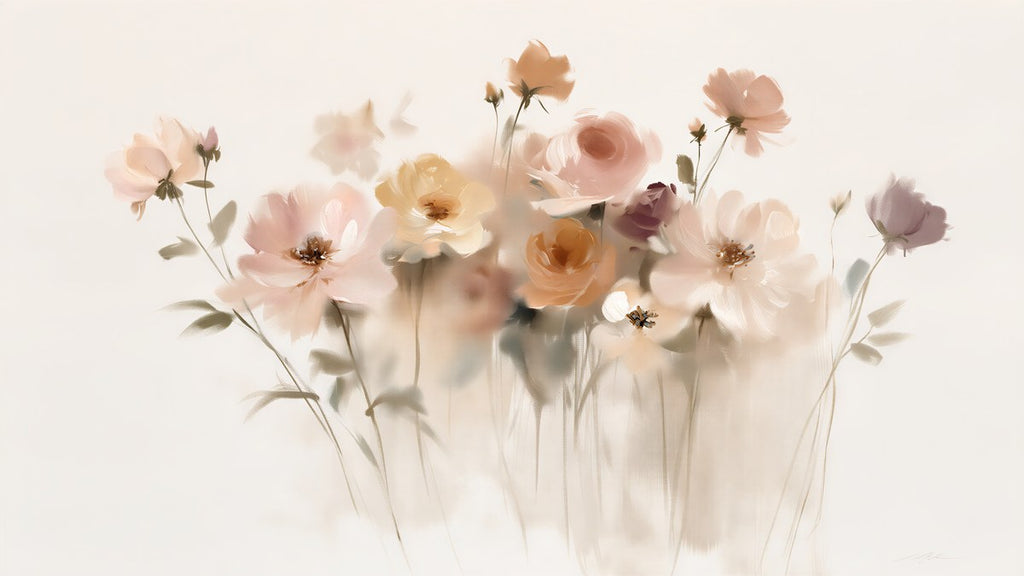 Misty Blush Wildflowers artwork