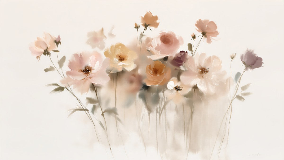 Misty Blush Wildflowers artwork