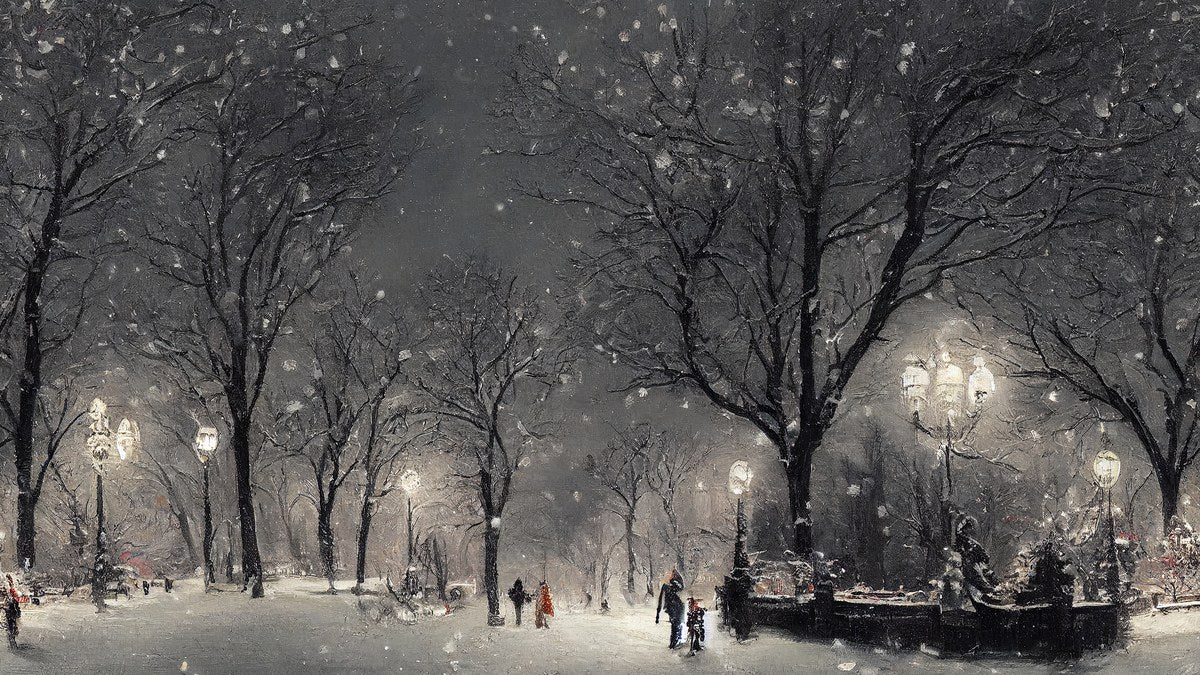 Snowy Park Lamplight artwork