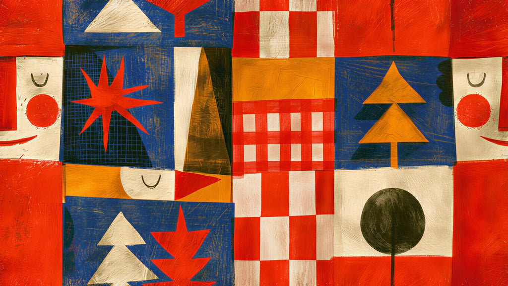 Smiling Patchwork Squares artwork