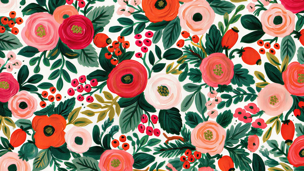Painted Roses and Berries artwork