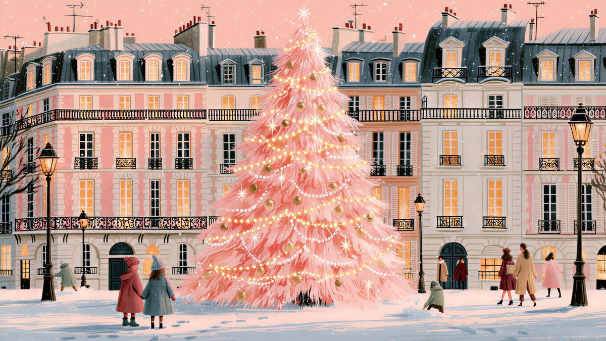 Paris Pink Tree Glow artwork