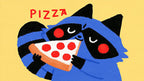 Sleepy Pizza Raccoon artwork