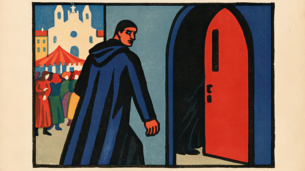 Hooded Monk Red Door artwork