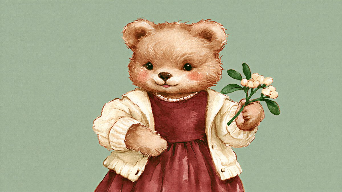 Teddy Bear in Pearls artwork