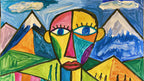 Color Block Mountain Face artwork