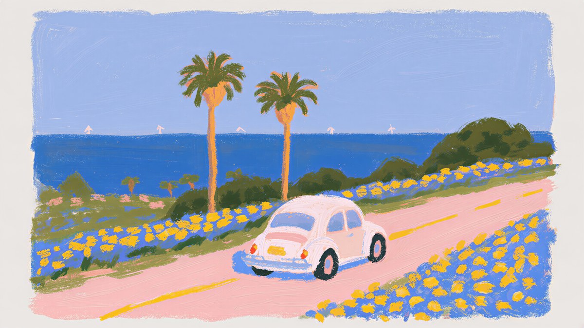 Pastel Coast Road artwork