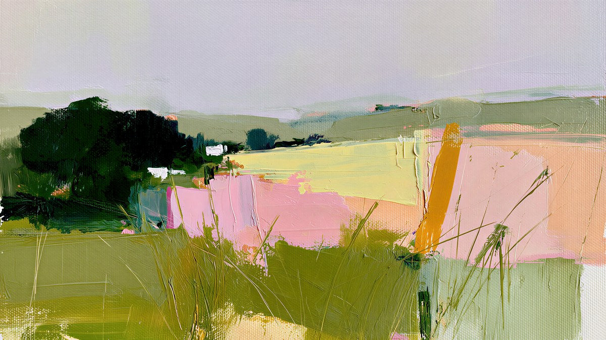 Abstract Countryside Fields artwork