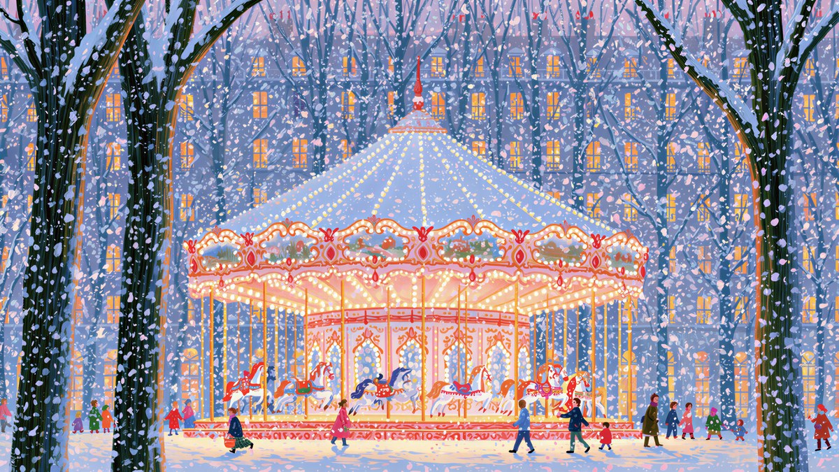 Snowy Night Carousel artwork