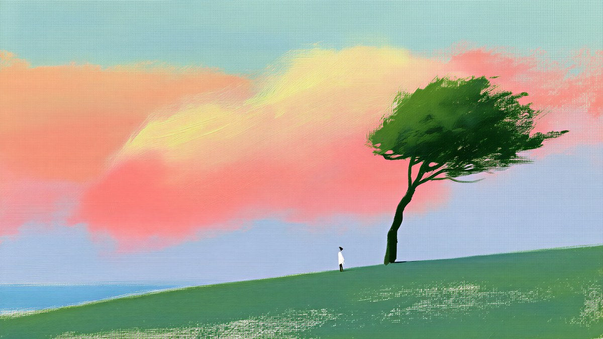 Windswept Hilltop Tree artwork