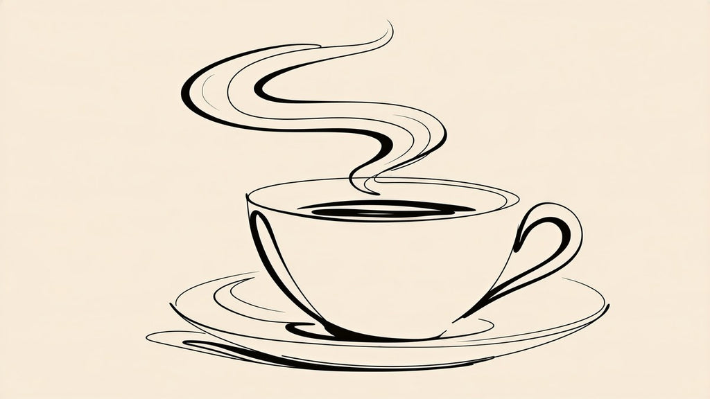 Coffee Cup Line Drawing artwork