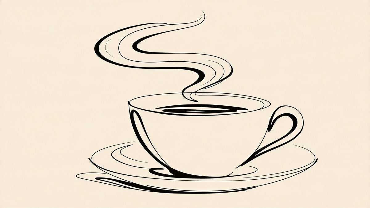 Coffee Cup Line Drawing artwork