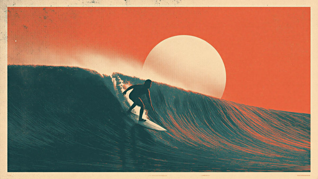 Teal Wave Surfer artwork