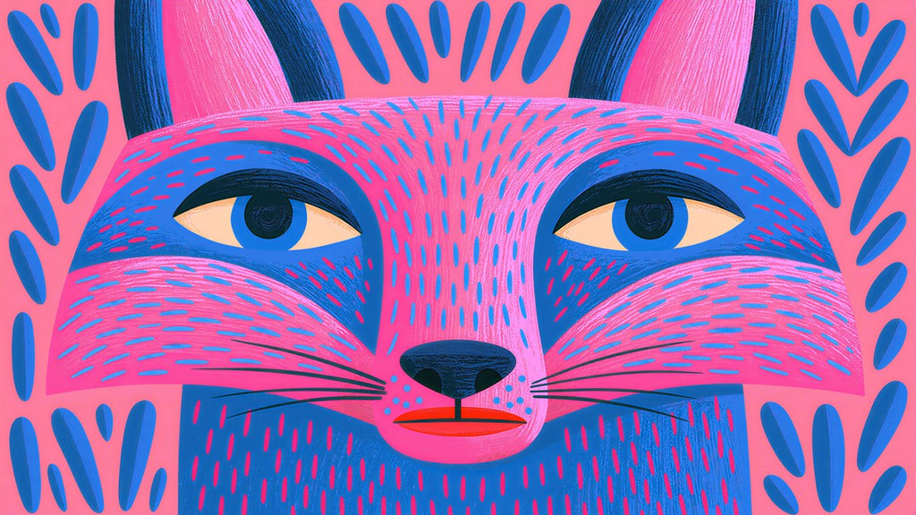 Dotted Folk Fox artwork