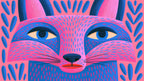 Dotted Folk Fox artwork