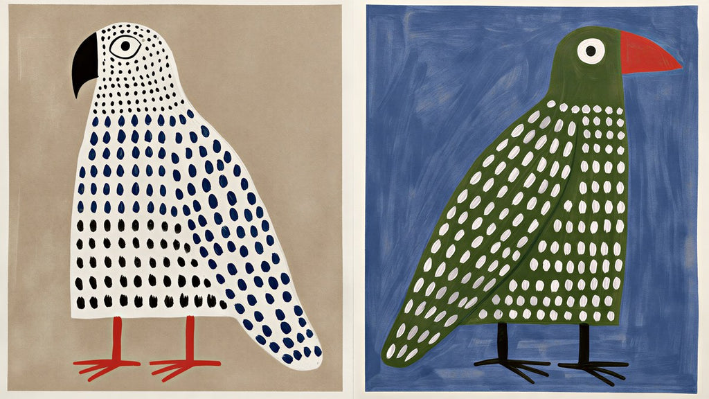 Polka Dot Bird Pair artwork