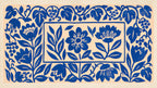 Blue Paper Cut Flowers artwork