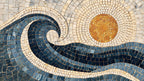 Mosaic Wave and Sun artwork