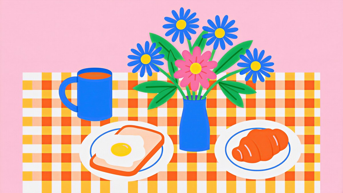 Checkered Breakfast Table artwork